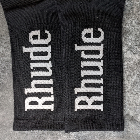 RHUDE black and white casual tube socks - Picture 5 of 10